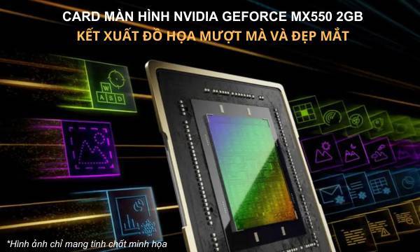 Laptop Dell Vostro 14 3430 i5-1335U/16GB/512GB/Win11 (60YGM1) Card màn hình NVIDIA GeForce MX550 2GB