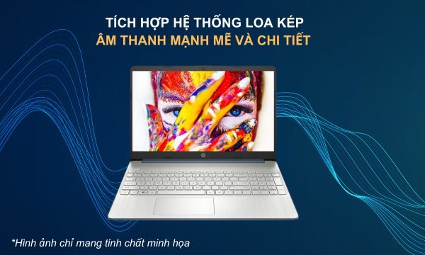 Laptop HP 15S-FQ5146TU i7-1255U/8GB/512GB/Win11 7C0R9PA - Hệ thống loa kép cho âm thanh to rõ
