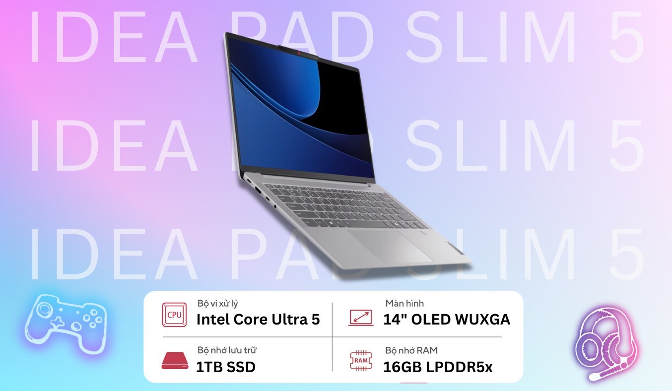 Laptop Lenovo Ideapad Slim 5 14IMH9 U5-125H/16GB/1TB/Win11 (83DA006TVN)