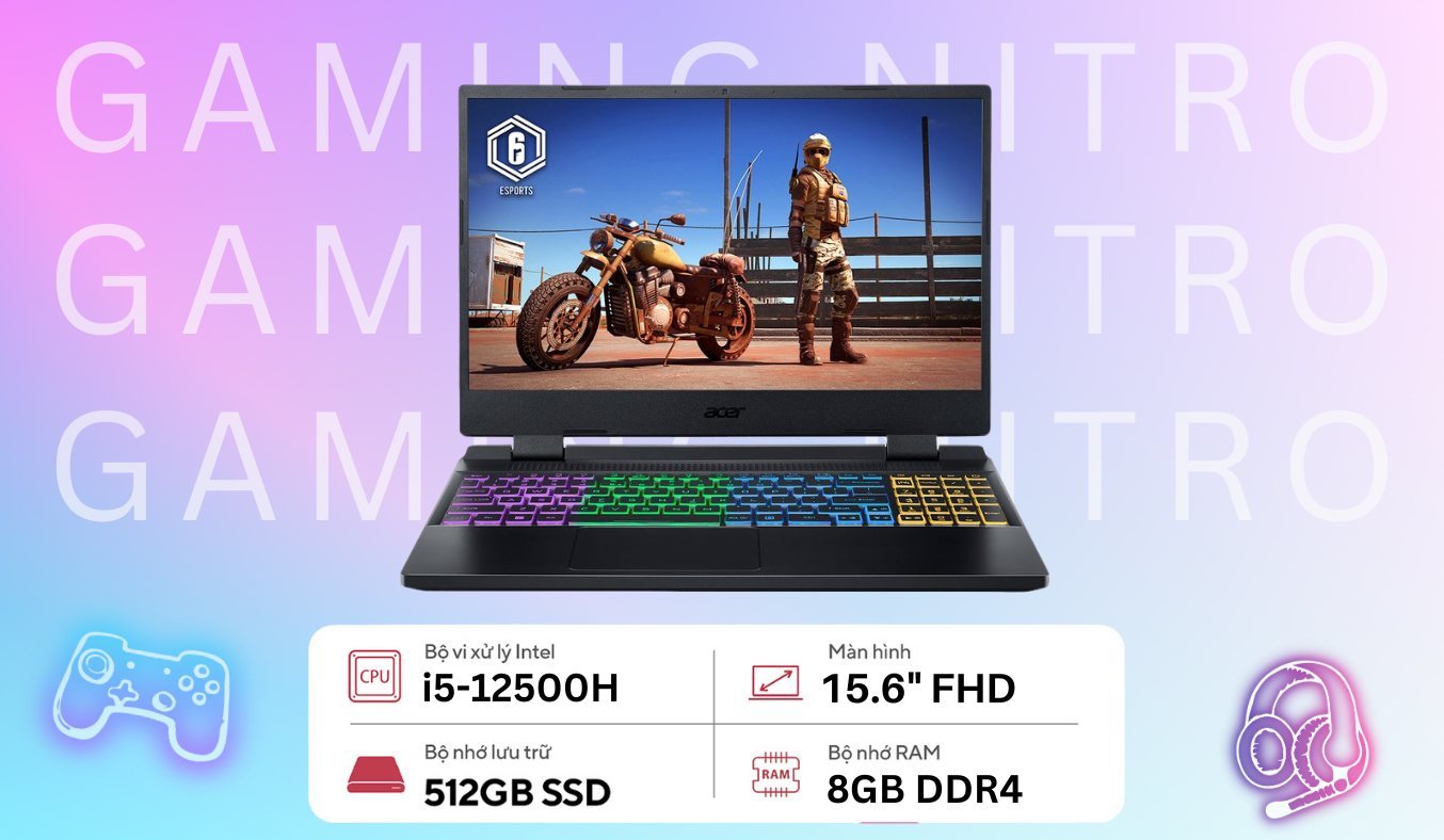 Laptop Acer Nitro 5 AN515-58-52SP i5-12500H/8GB/512GB/Win11 (NH.QFHSV.001)