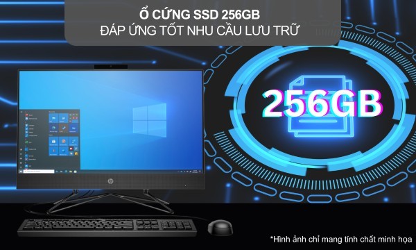 PC HP 205 Pro G8 R5-5500U/8GB/256GB/Win11 5R3F2PA không gian lưu trữ lớn
