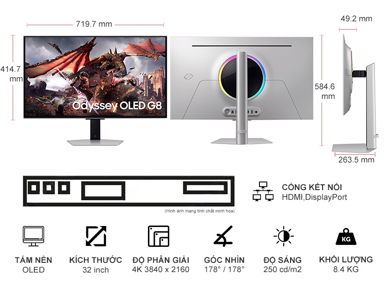 Màn hình Samsung 32 inch LS32DG802SEXXV