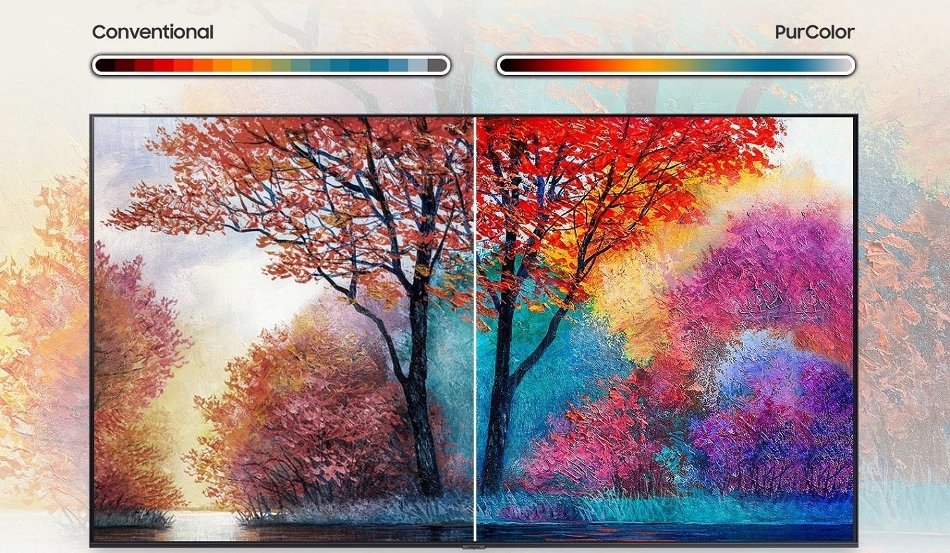 Smart Tivi Samsung Crystal UHD 4K 55 inch UA55AU7000KXXV - Công nghệ PurColor