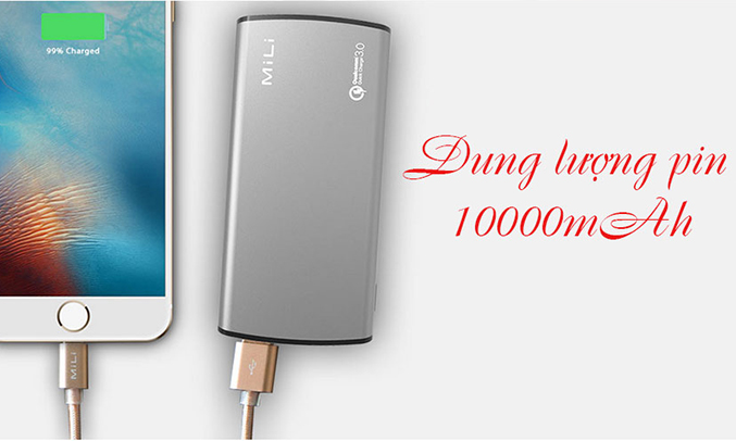Pin sạc dự phòng Mili Power Miracle III HB-Q10 dung lượng lớn