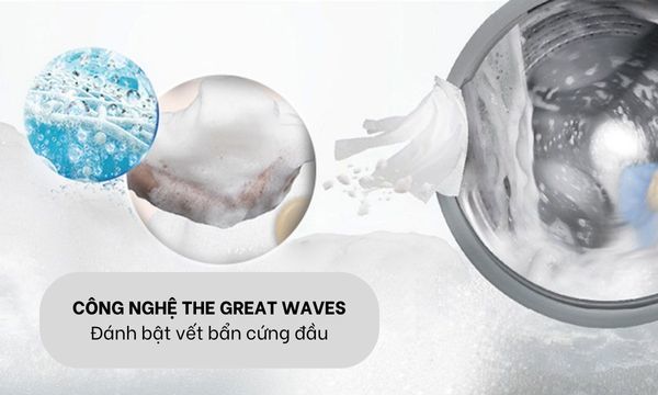 Máy giặt Toshiba Inverter 10.5 kg AW-DUK1160HV(SG) Công nghệ The Great Waves