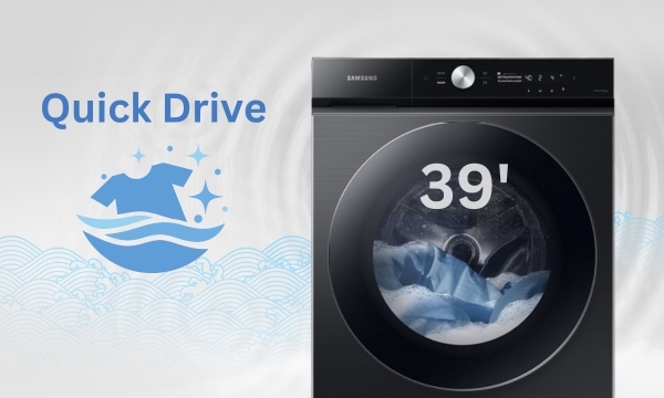 Máy giặt Samsung Inverter 24 kg WF24B9600KV/SV - Giặt sạch siêu tốc