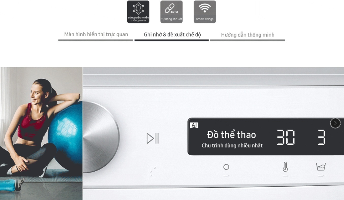 Máy giặt Samsung 13 kg Inverter WW13T504DAW - Giặt cảm biến thông minh AI Wash