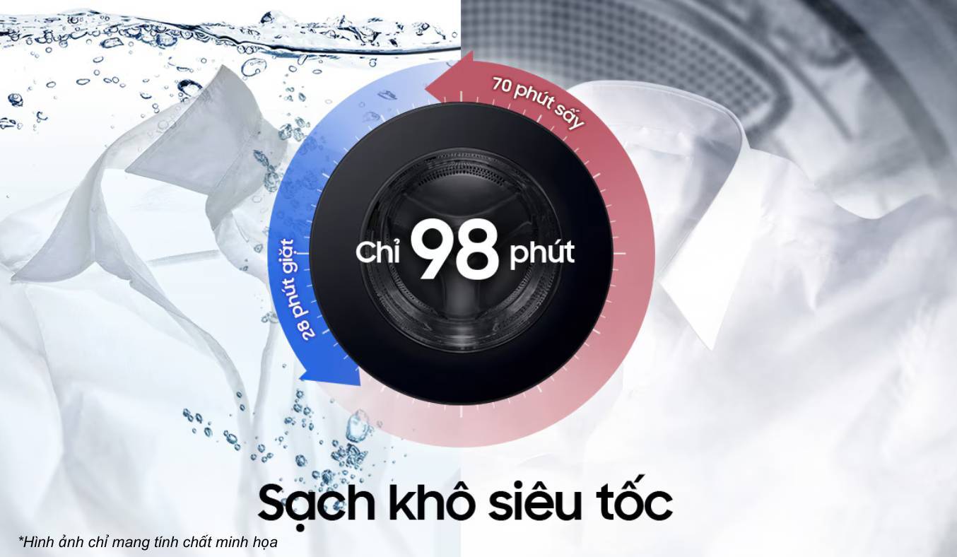 Máy giặt sấy Samsung Inverter Be Spoke 25/15 kg WD25DB8995BZSV