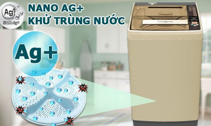 Máy giặt Aqua AQW-F800AT (N) loại bỏ mọi vi khuẩn gây hại cho da