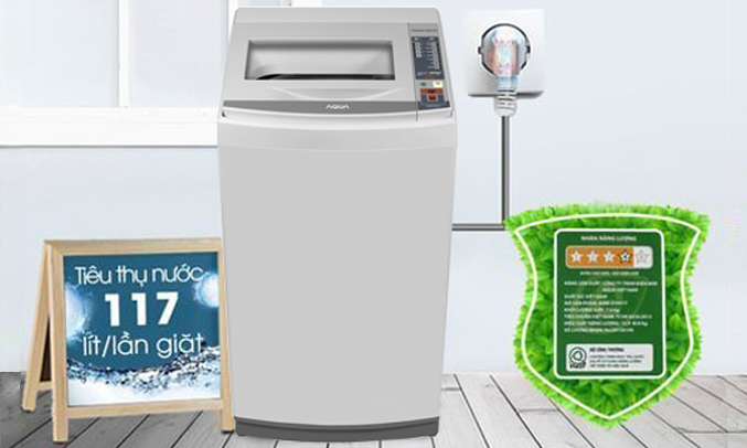 Máy giặt Aqua AQW-S70AT (H) tiết kiệm điện, nước