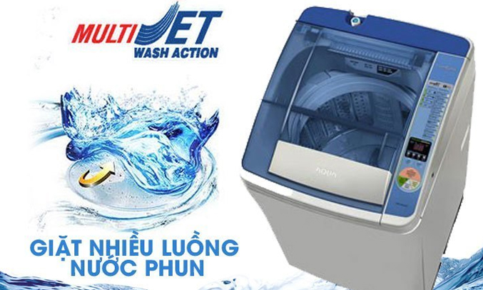 Máy giặt Aqua AQW-F800AT đánh bật các vết bẩn khó giặt nhất
