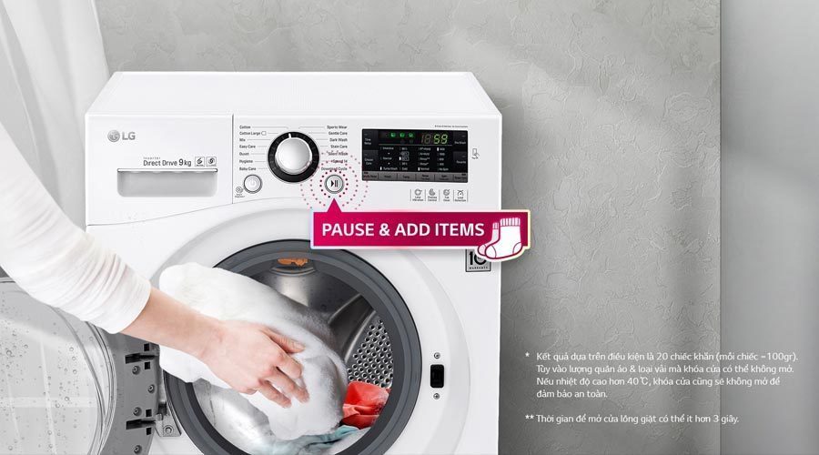 Mua máy giặt ở đâu tốt? Máy giặt LG 9 kg F1409DPRW1