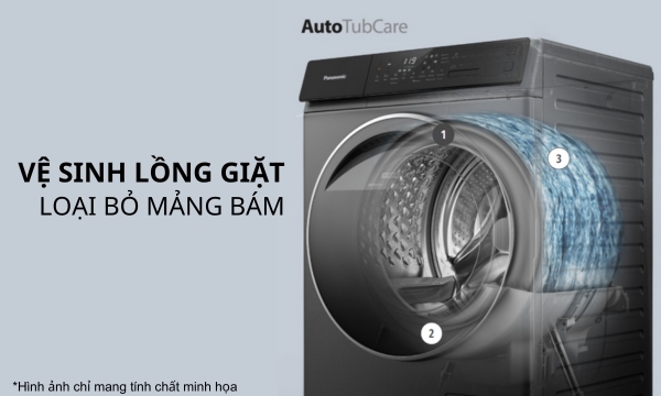 Máy giặt sấy Panasonic NA-S106FC1LV 10/6kg Vệ sinh lồng giặt tự động