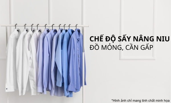 Máy giặt sấy Panasonic NA-S106FC1LV 10/6kg Chế độ sấy nhẹ