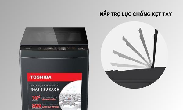 Máy giặt Toshiba Inverter 12 kg AW-DUK1300KV(MK) - Nắp máy trợ lực chống kẹt tay