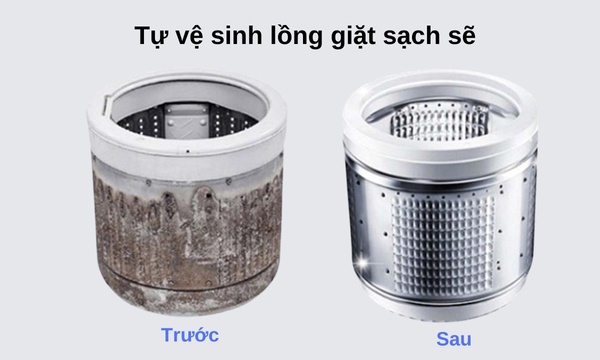 Máy giặt Toshiba 9 kg AW-M1000FV(MK) Tự động vệ sinh lồng giặt, bảo vệ sức khỏe