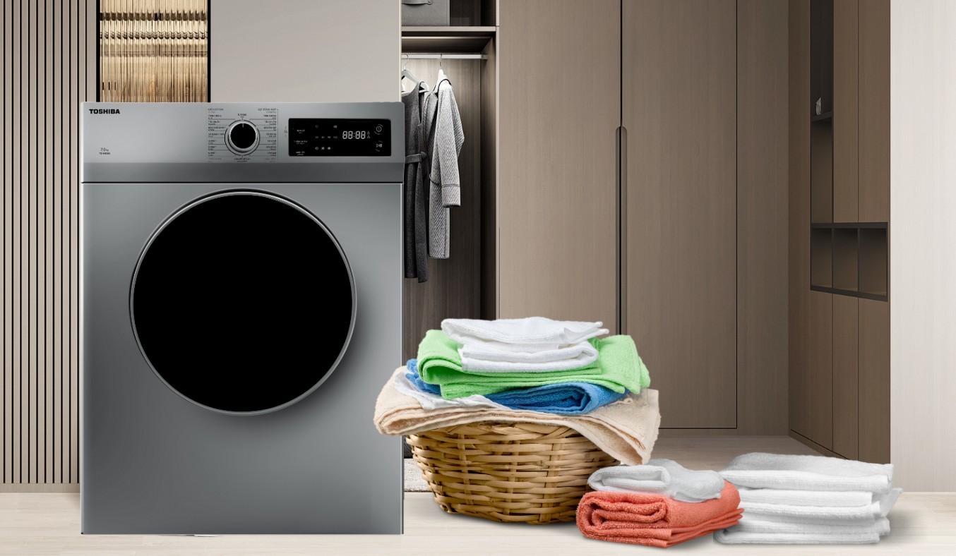 Máy sấy quần áo Toshiba 7 kg TD-H80SEV(SK) thiết kế sang trọng