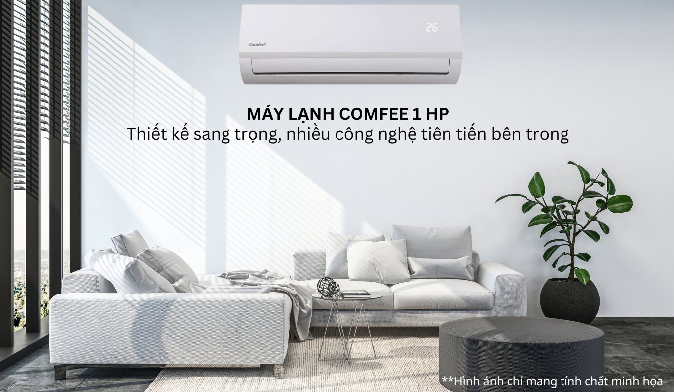 Máy lạnh Comfee 1 HP CFS-10FWFF-V - Thiết kế sang trọng