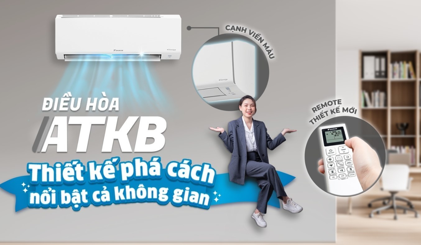 Máy lạnh Daikin Inverter 1.5 HP ATKB35YVMV/ARKB35YVMV - Inverter tiết kiệm điện