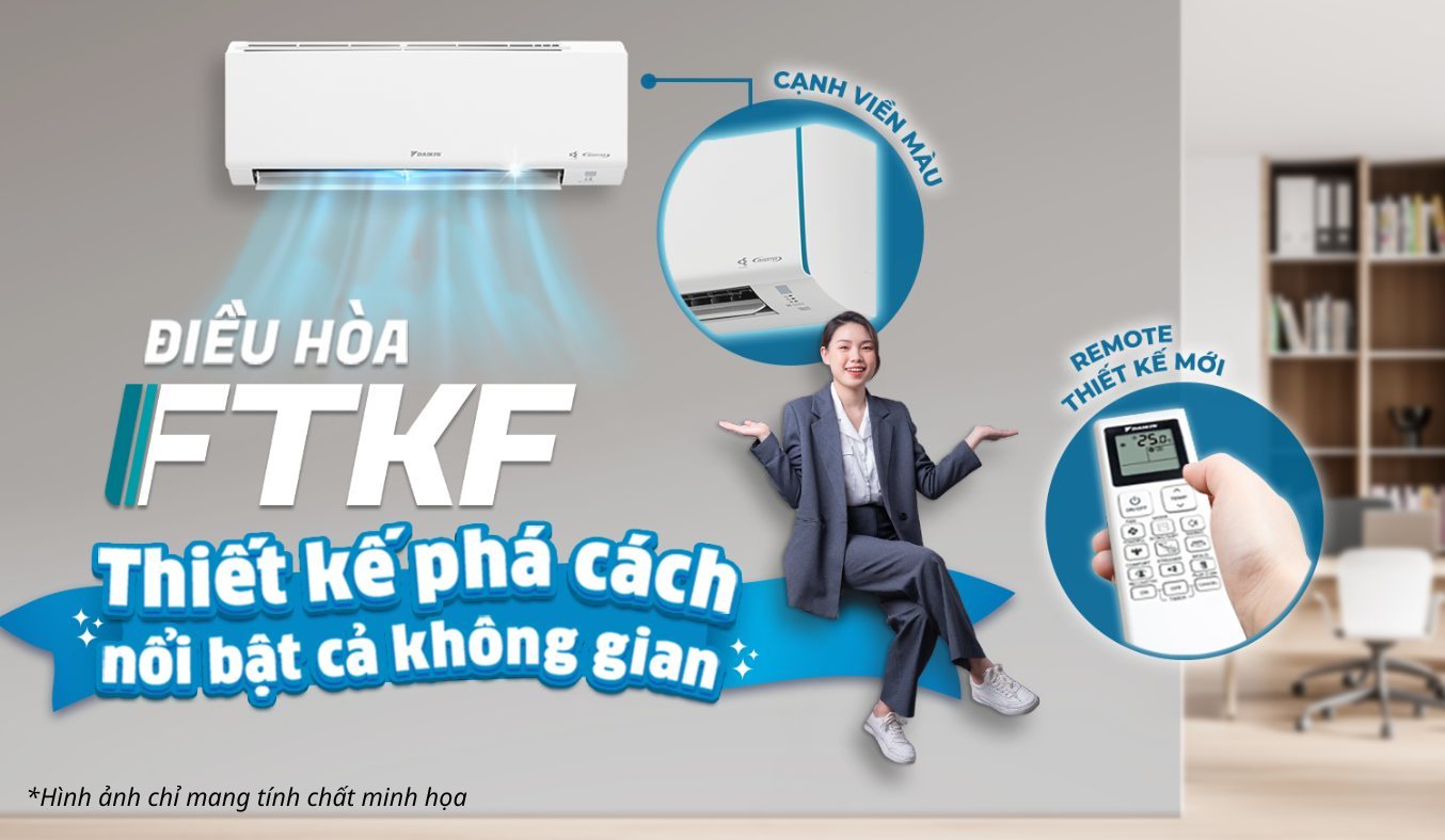 Máy lạnh Daikin Inverter 2.5 HP FTKF60YVMV/RKF60YVMV