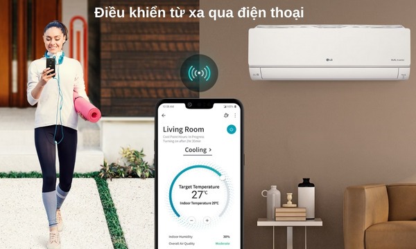 Máy lạnh LG Inverter 1.5 HP V13APIB - Điều khiển từ xa qua điện thoại thông minh