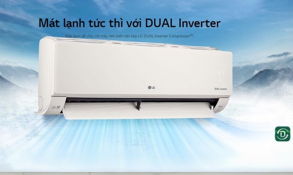 Máy lạnh LG Inverter 1.5 HP V13APIB làm lạnh nhanh