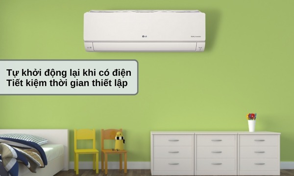 Máy lạnh LG Inverter 1.5 HP V13APIB tự khởi động khi có điện