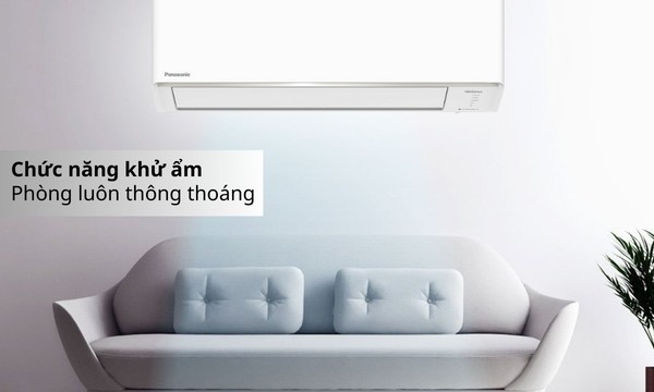 Máy lạnh Panasonic Inverter 1.5 HP CU/CS-YZ12AKH-8 Chức năng khử ẩm, phòng luôn thông thoáng