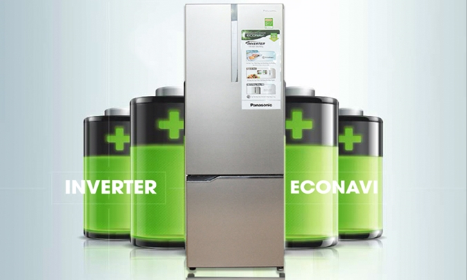 Tủ lạnh Panasonic NR-BV368XSVN công nghệ Inverter, cảm biến Econavi