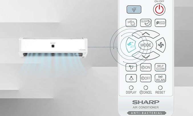 Máy lạnh Sharp Inverter 1 HP AH-XP10YHW - Chế độ làm lạnh nhanh