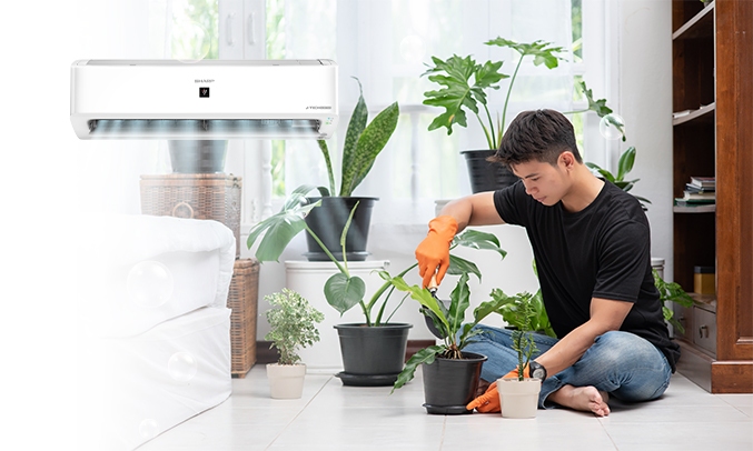 Máy lạnh Sharp Inverter 1 HP AH-XP10YHW - Sử dụng Gas R32