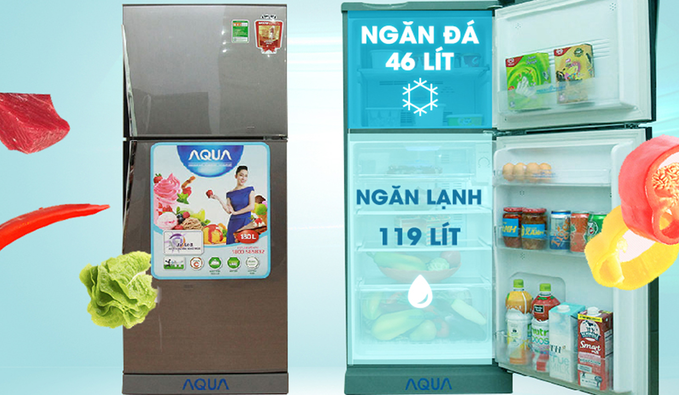 Tủ lạnh Aqua AQR-U185BN 180 lít dung tích vừa đủ