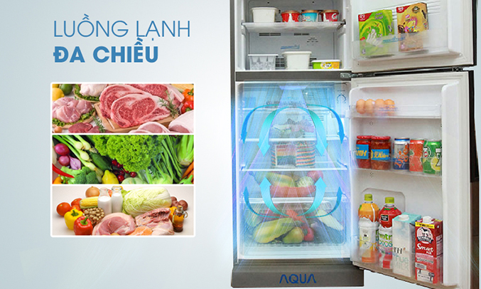 Tủ lạnh Aqua AQR-U185BN 180 lít làm lạnh đa chiều