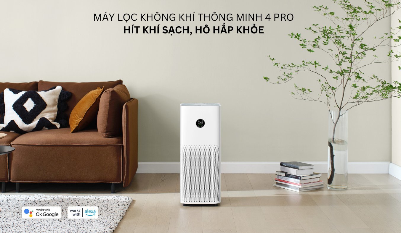 Máy lọc không khí Xiaomi Smart Air Purifier 4 Compact EU (BHR5860EU) Thiết kế nhỏ gọn sang trọng