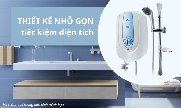 Máy nước nóng Alpha V1JETEP Xanh Dương