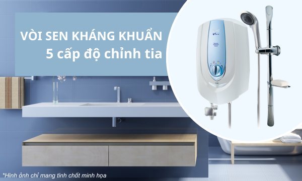 Máy nước nóng Alpha V1JETEP Xanh Dương