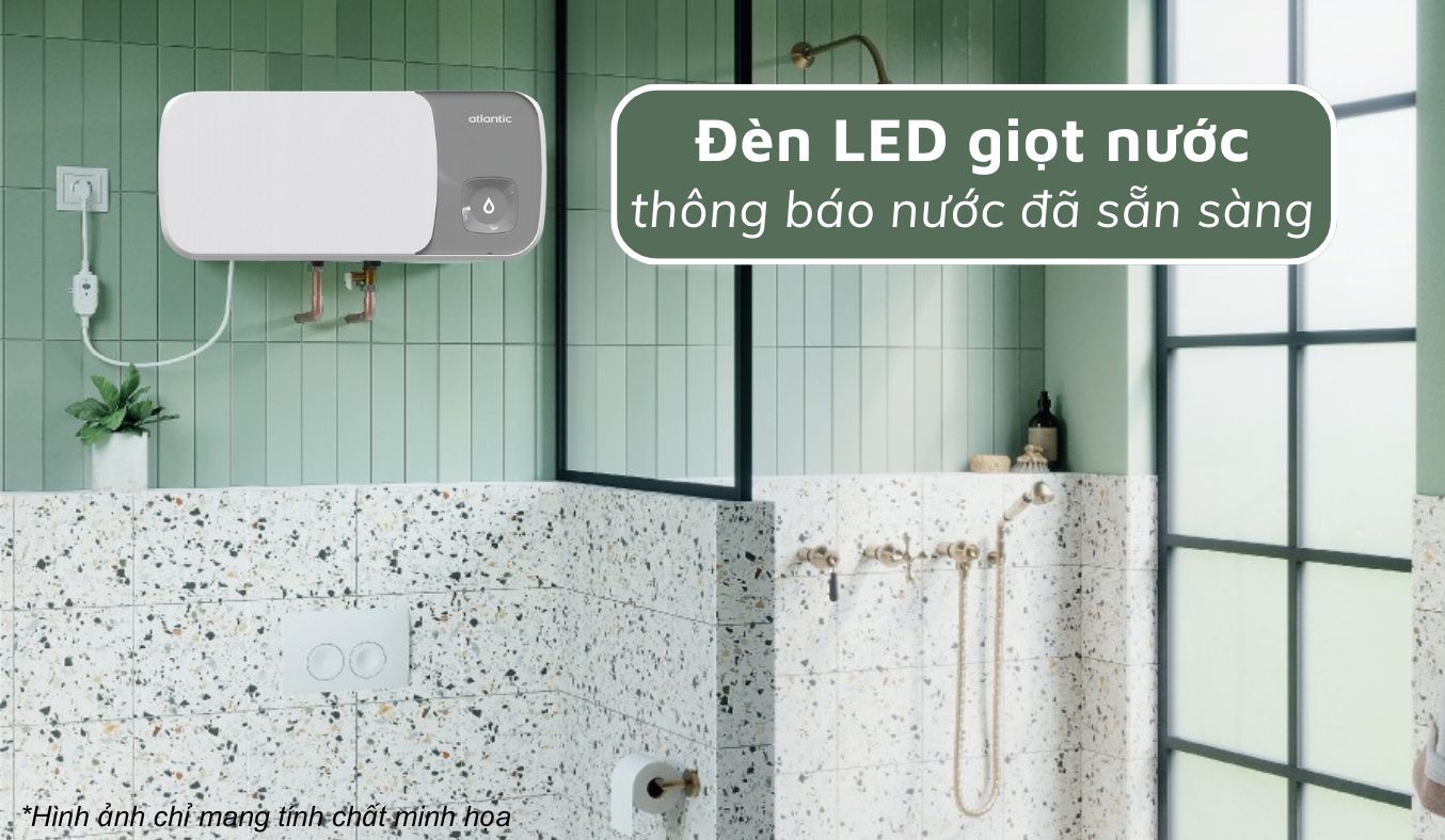 Máy nước nóng gián tiếp Atlantic 30 lít SWH 30H M-14 ESA SLIM 833057