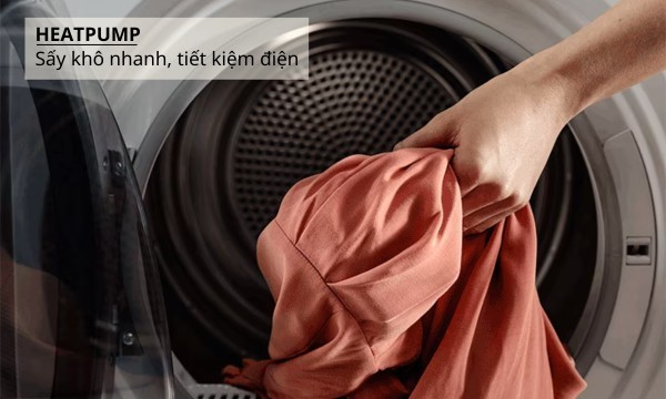 Máy sấy quần áo Electrolux 8 kg EDH804H5WB làm khô nhanh chóng