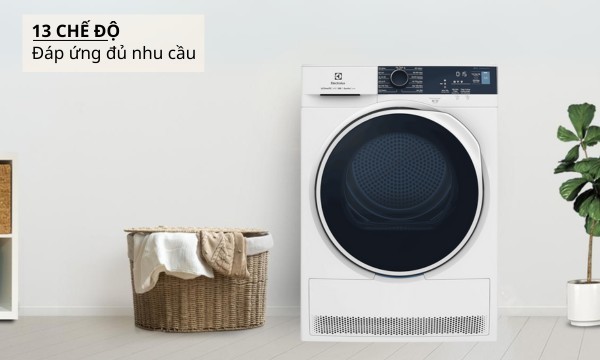 Máy sấy quần áo Electrolux 8 kg EDH804H5WB nhiều chương trình sấy