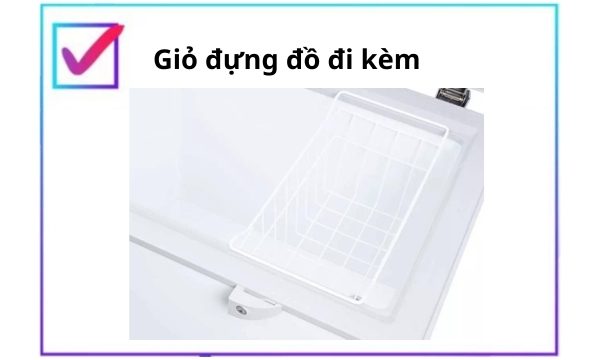 Tủ đông Sanaky Inverter 365 lít VH-5699W4K có giỏ đựng đồ