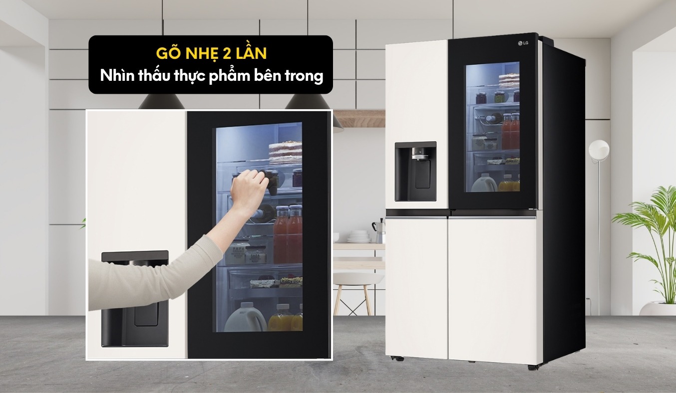 Tủ lạnh LG Inverter 635 lít GR-X257BG Công nghệ InstaView Door-in-Door
