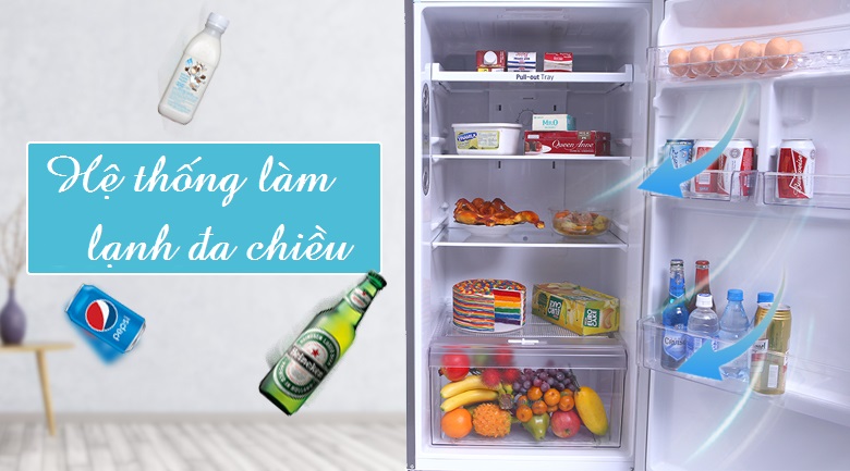Tủ lạnh LG 255 lít GN-L255PS hệ thống làm lạnh đa chiều