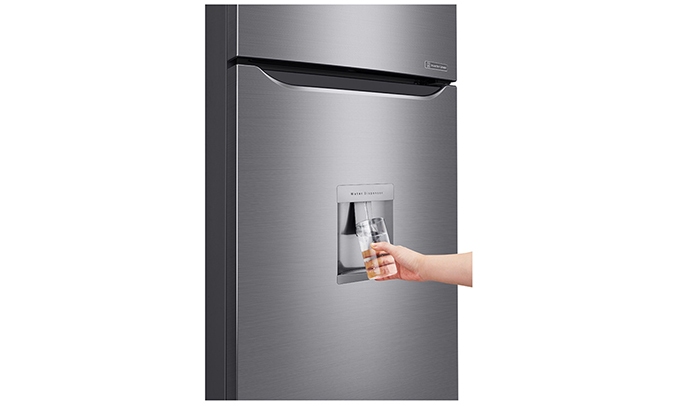 Tủ lạnh LG GN-D315PS có màu bạc sang trọng, thiết kế hiện đại