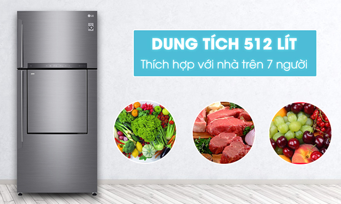 Tủ lạnh LG 512 lít GN-L702SD dung tích lớn