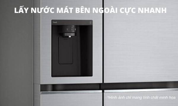 Tủ lạnh LG Inverter 635 lít GR-D257JS ngăn lấy nước ngoài