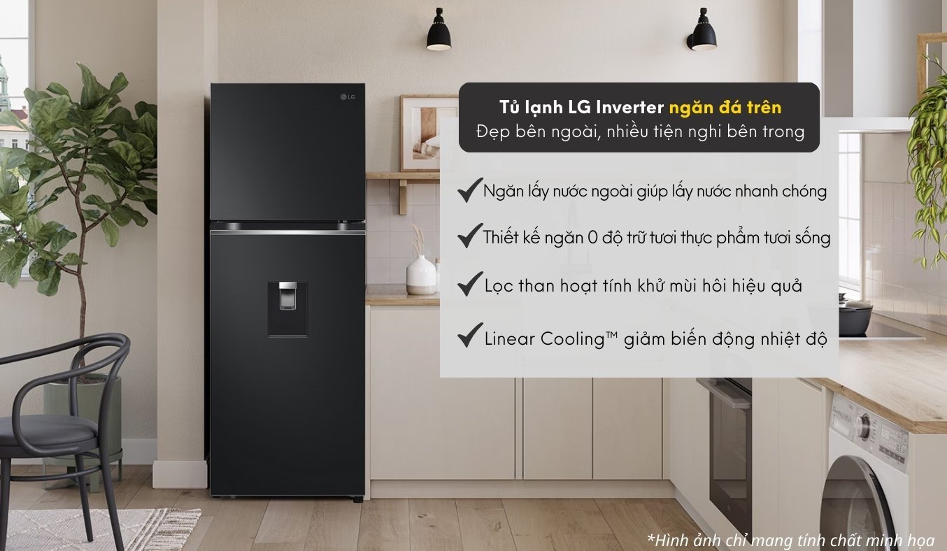 Tủ lạnh LG Inverter 314 lít LTD31BLM