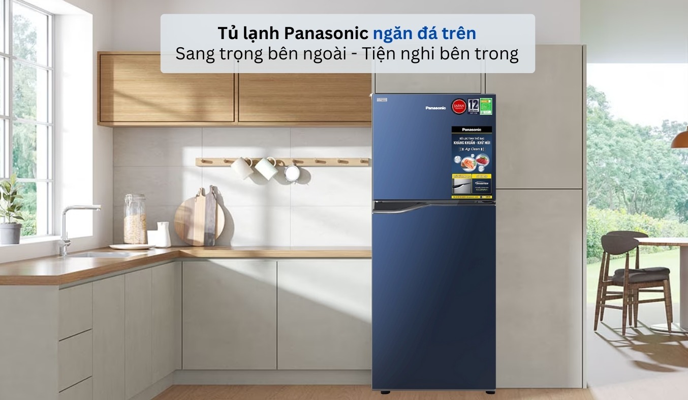 Tủ lạnh Panasonic Inverter 188 lít NR-BA229PAVN diện mạo sang trọng