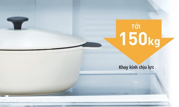 Tủ lạnh Panasonic Inverter 188 lít NR-BA229PAVN Khay kính chịu lực, dễ vệ sinh