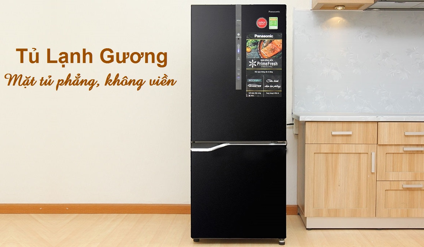 Tủ lạnh Panasonic 255 lít NR-BV288GKVN thiết kế mặt gương cao cấp