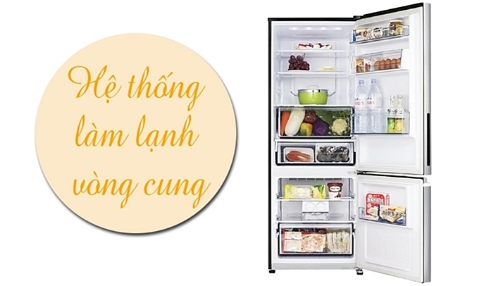 Tủ lạnh Panasonic 255 lít NR-BV288GKVN luồng không khí lạnh vòng cung